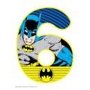 Batman Number 6 Edible Icing Image